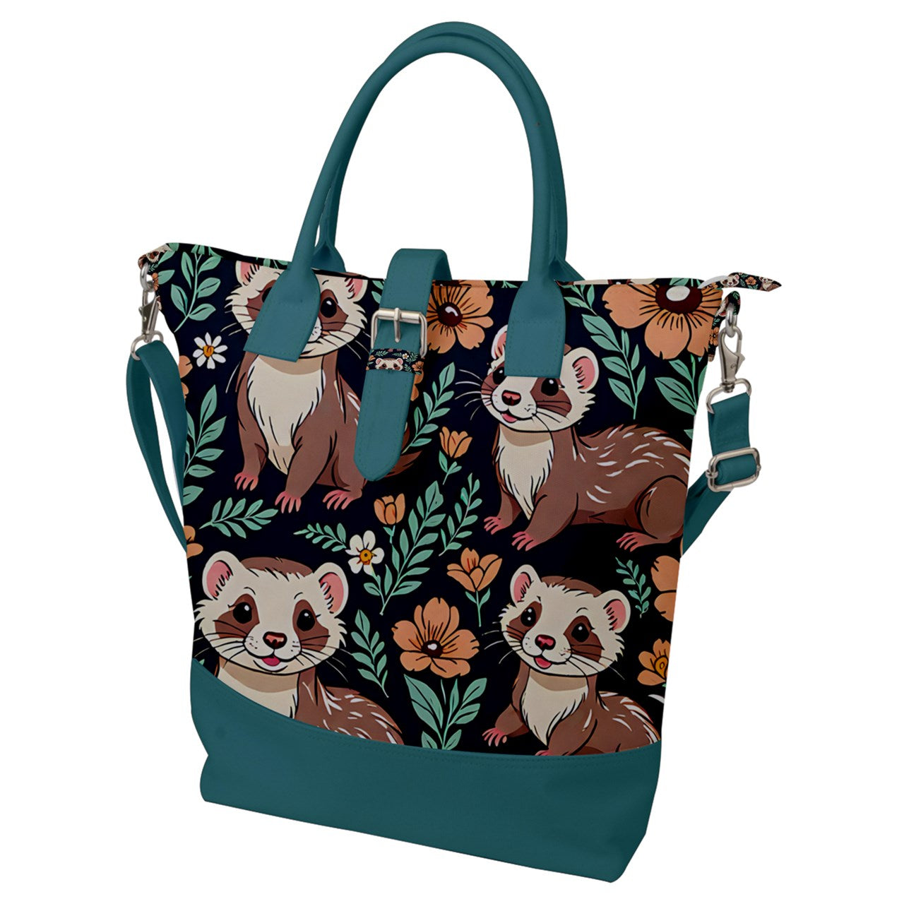 ferrets Buckle Top Tote Bag BriBeesCreations