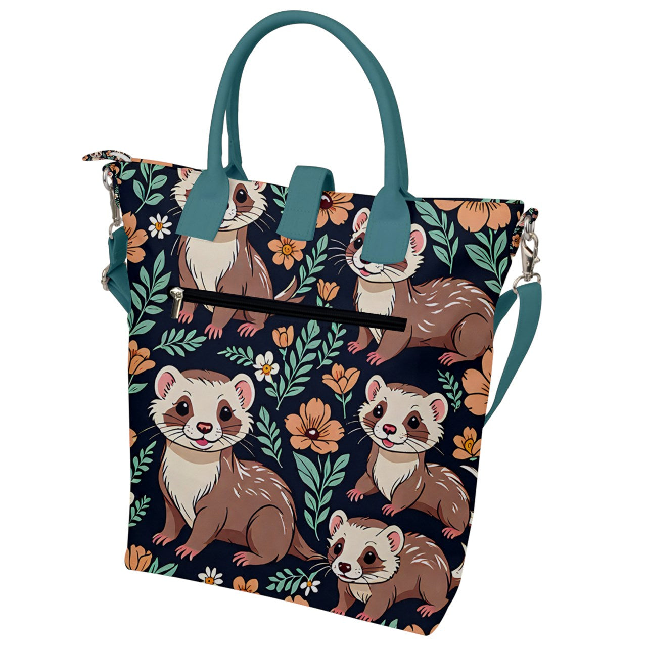 ferrets Buckle Top Tote Bag BriBeesCreations