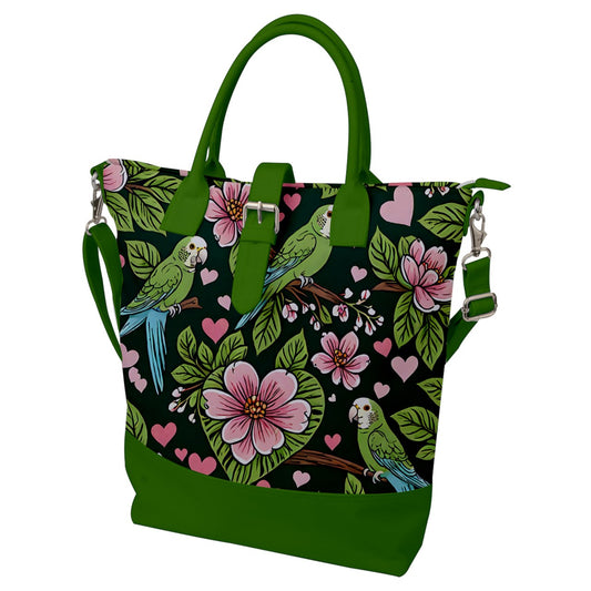 Parrot Buckle Top Tote Bag BriBeesCreations