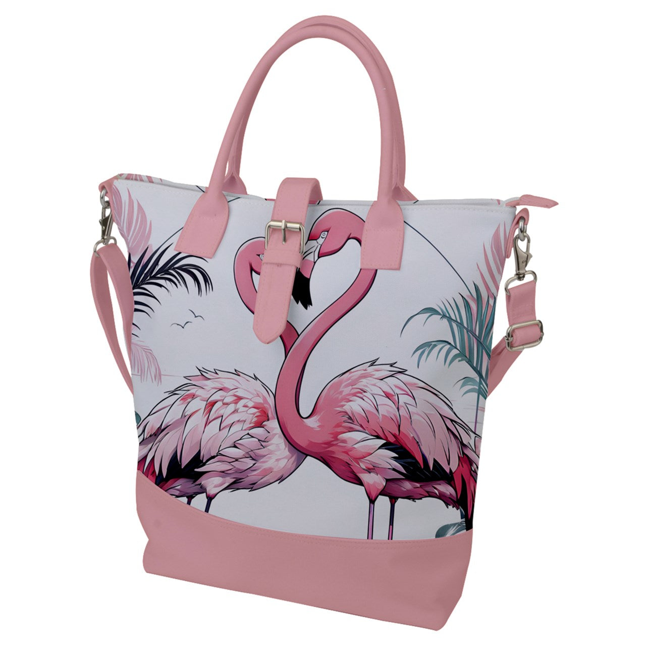 Flamingo Buckle Top Tote Bag BriBeesCreations