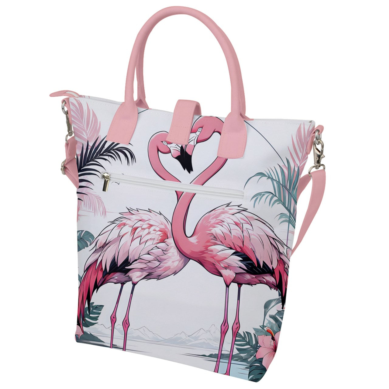 Flamingo Buckle Top Tote Bag BriBeesCreations