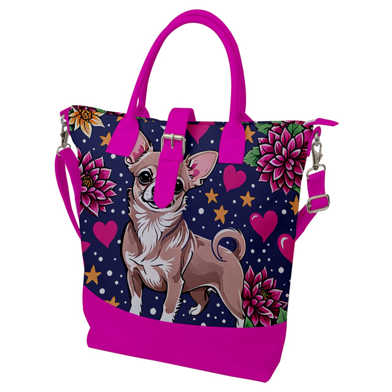 Chihuahua Buckle Top Tote Bag BriBeesCreations