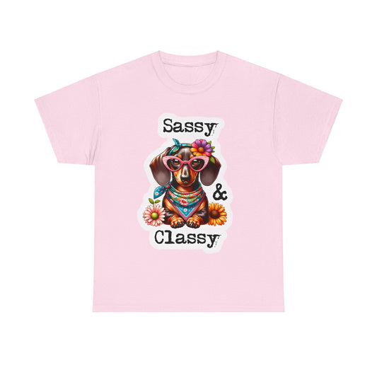 Sassy Classy Doxie Heavy Cotton Tee