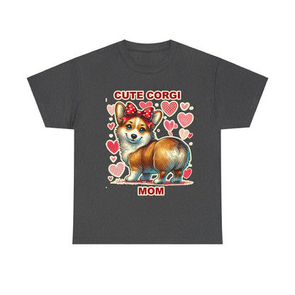 Cute Corgi Mom Heavy Cotton Tee