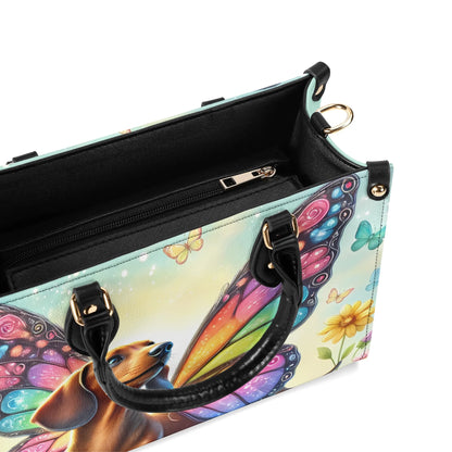 Doxie Butterfly PU Leather Handbag