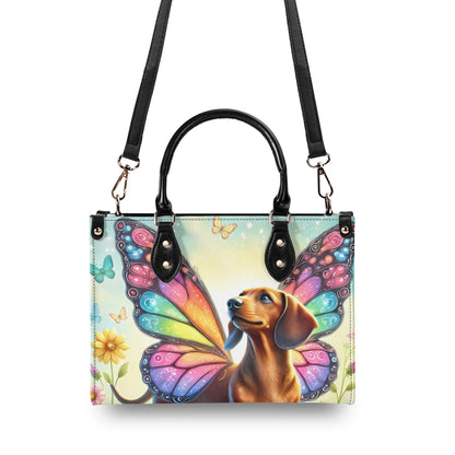 Doxie Butterfly PU Leather Handbag