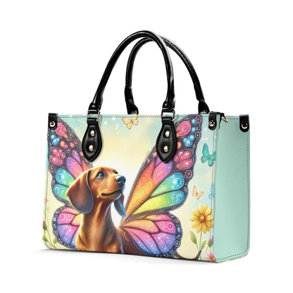 Doxie Butterfly PU Leather Handbag