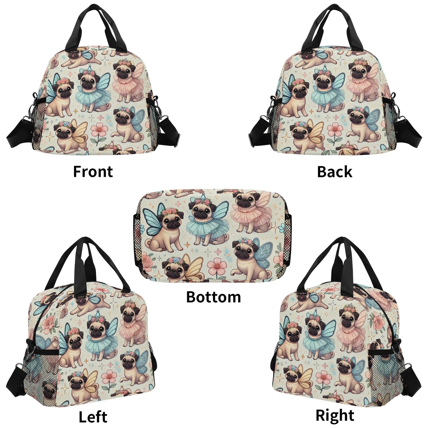 Fairy Pug Lunch Bag