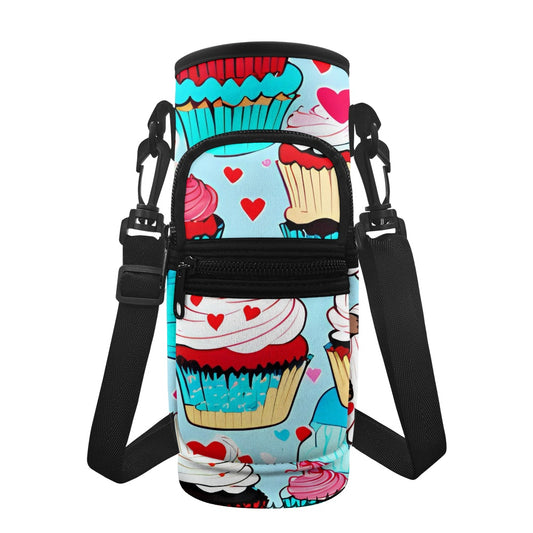 Cute Cupcake Water Bottle Cover Carrier - Perfect for On-the-Go Hydration BriBeesCreations