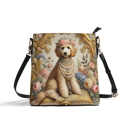 Golden doodle Victorian Womens PU Bucket Bag Shoulder Bag