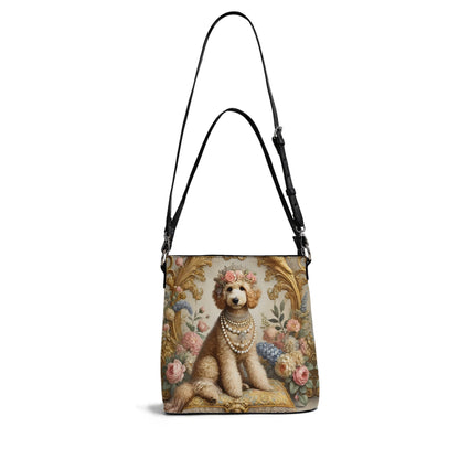 Golden doodle Victorian Womens PU Bucket Bag Shoulder Bag