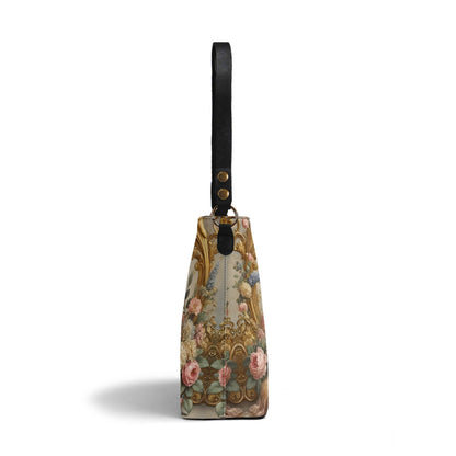 Golden doodle Victorian Womens PU Bucket Bag Shoulder Bag