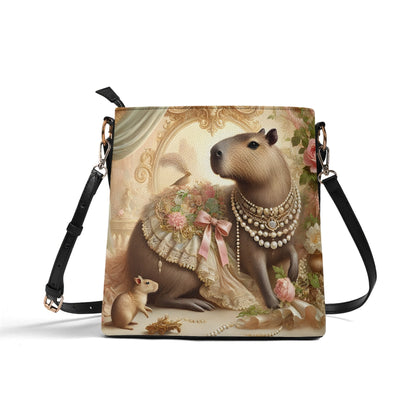 Capybara Victorian Womens PU Bucket Bag Shoulder Bag
