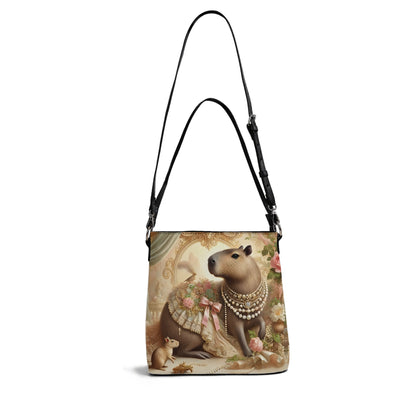 Capybara Victorian Womens PU Bucket Bag Shoulder Bag