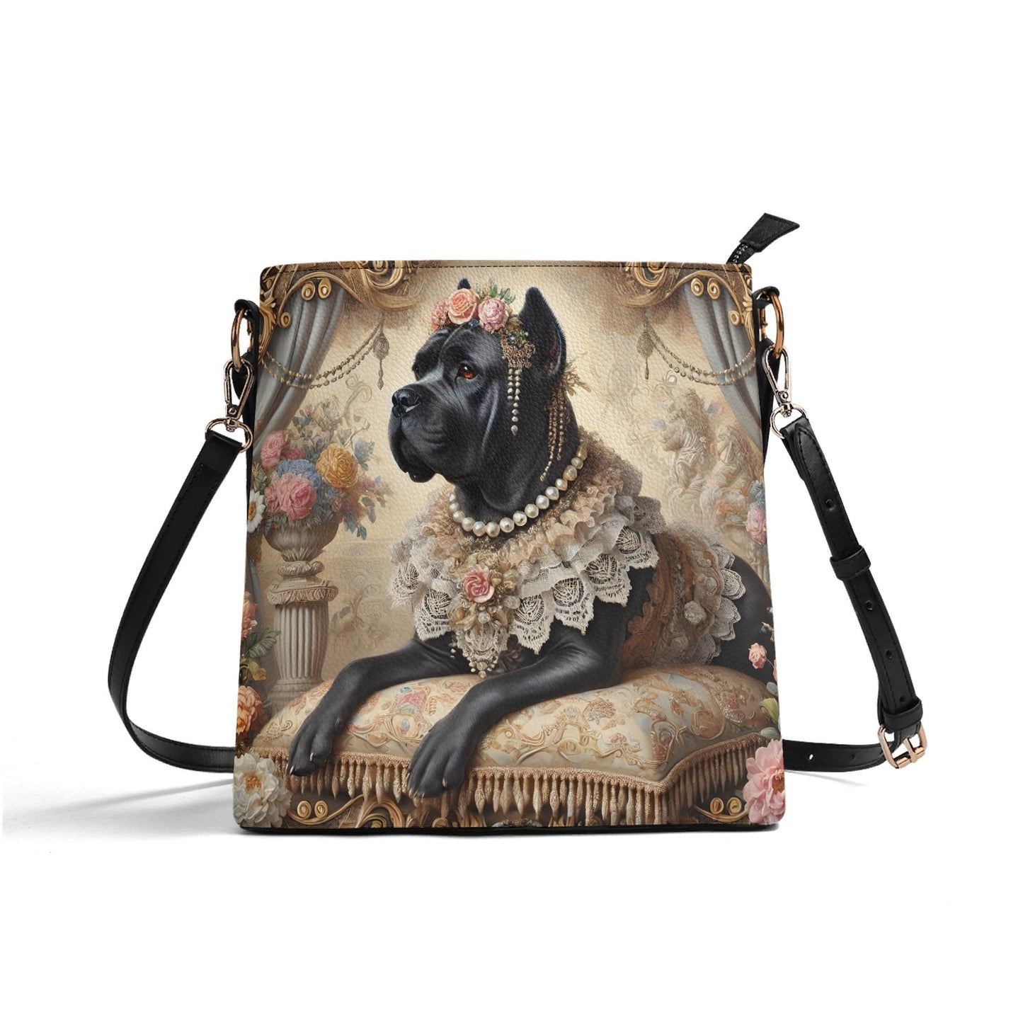 Cane Corso Victorian Womens PU Bucket Bag Shoulder Bag