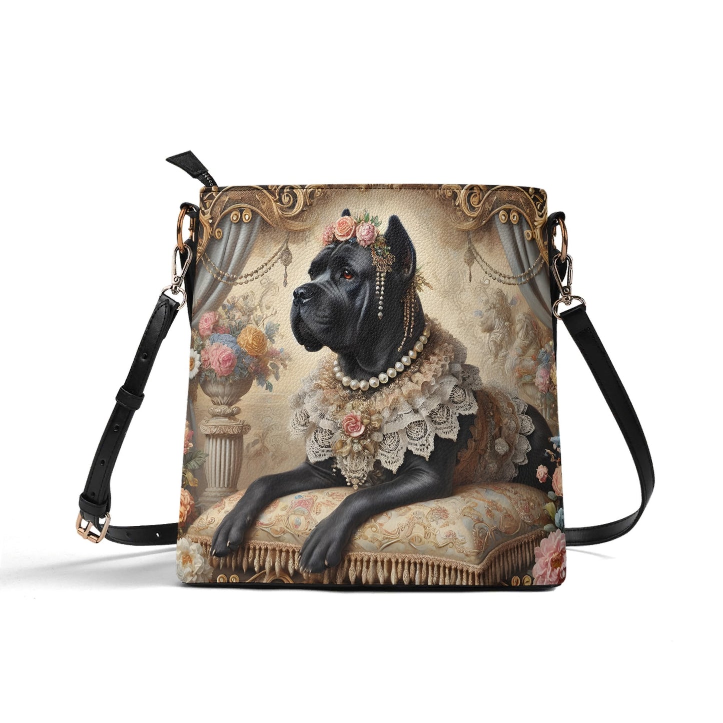 Cane Corso Victorian Womens PU Bucket Bag Shoulder Bag