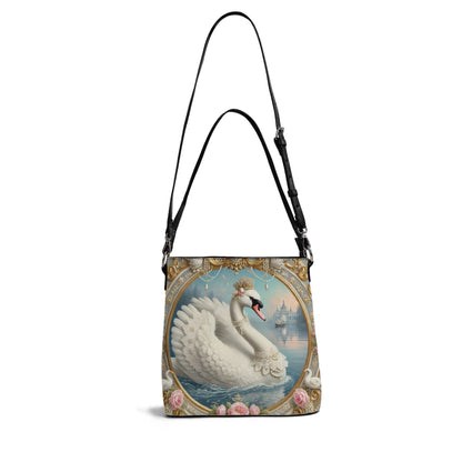 Swan Victorian Womens PU Bucket Bag Shoulder Bag