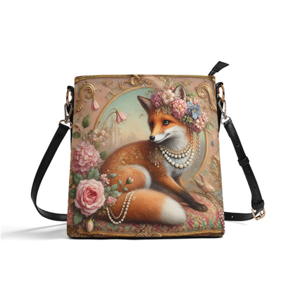 Fox Victorian Womens PU Bucket Bag Shoulder Bag
