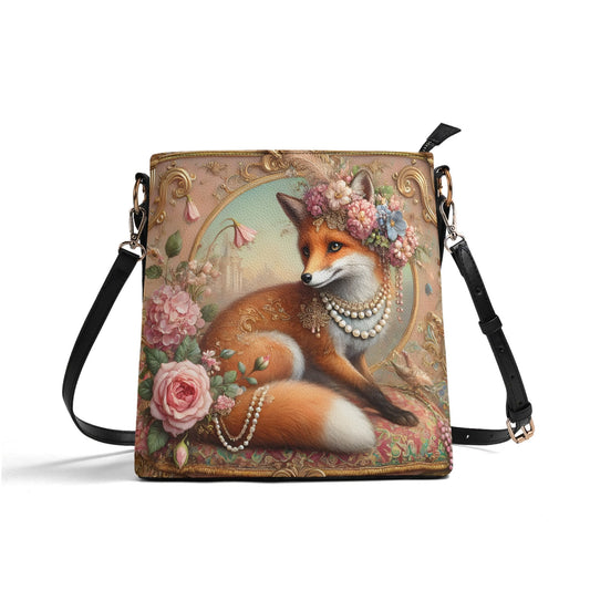 Fox Victorian Womens PU Bucket Bag Shoulder Bag