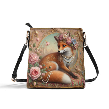 Fox Victorian Womens PU Bucket Bag Shoulder Bag