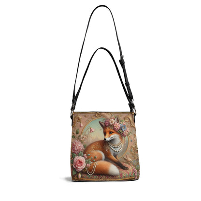 Fox Victorian Womens PU Bucket Bag Shoulder Bag