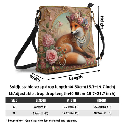 Fox Victorian Womens PU Bucket Bag Shoulder Bag