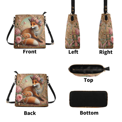 Fox Victorian Womens PU Bucket Bag Shoulder Bag