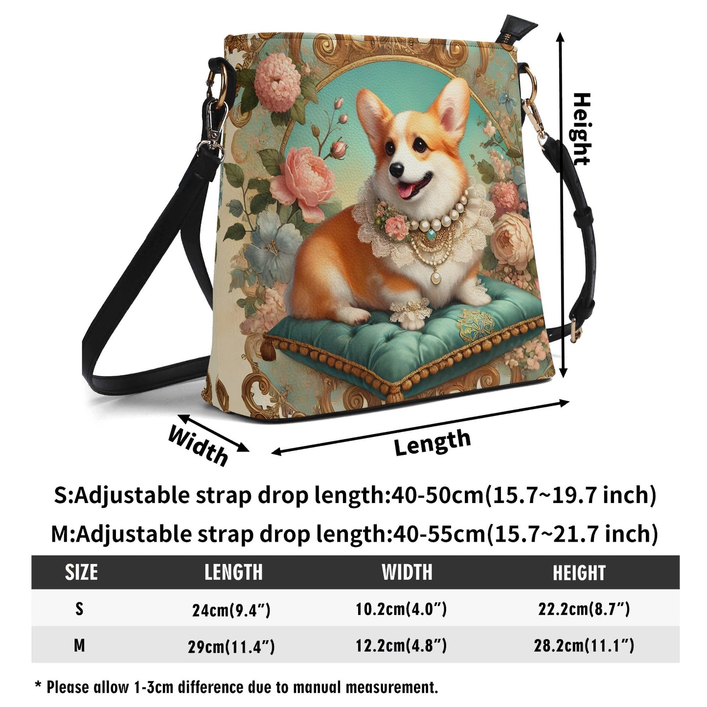 Corgi Victorian Womens PU Bucket Bag Shoulder Bag