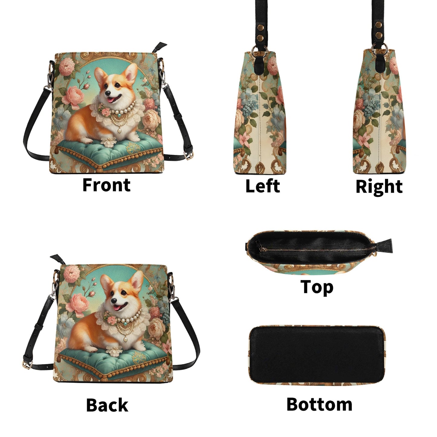 Corgi Victorian Womens PU Bucket Bag Shoulder Bag