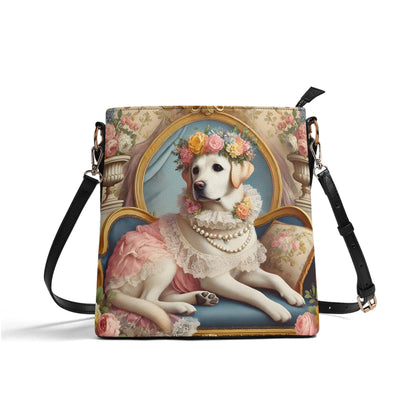 Yellow Labrador Victorian Womens PU Bucket Bag Shoulder Bag