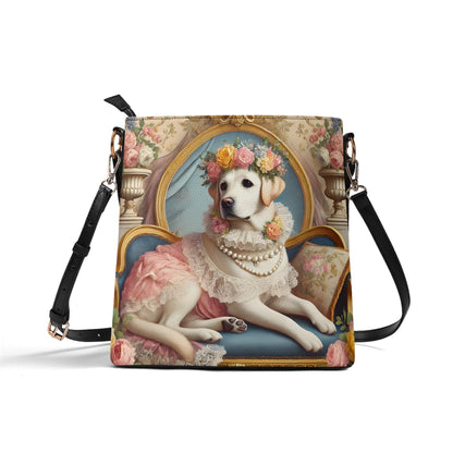 Yellow Labrador Victorian Womens PU Bucket Bag Shoulder Bag