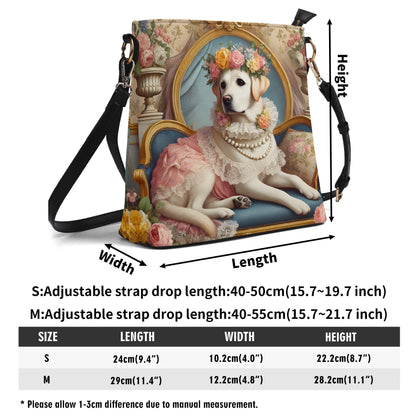 Yellow Labrador Victorian Womens PU Bucket Bag Shoulder Bag