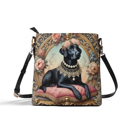 Labrador Victorian Womens PU Bucket Bag Shoulder Bag