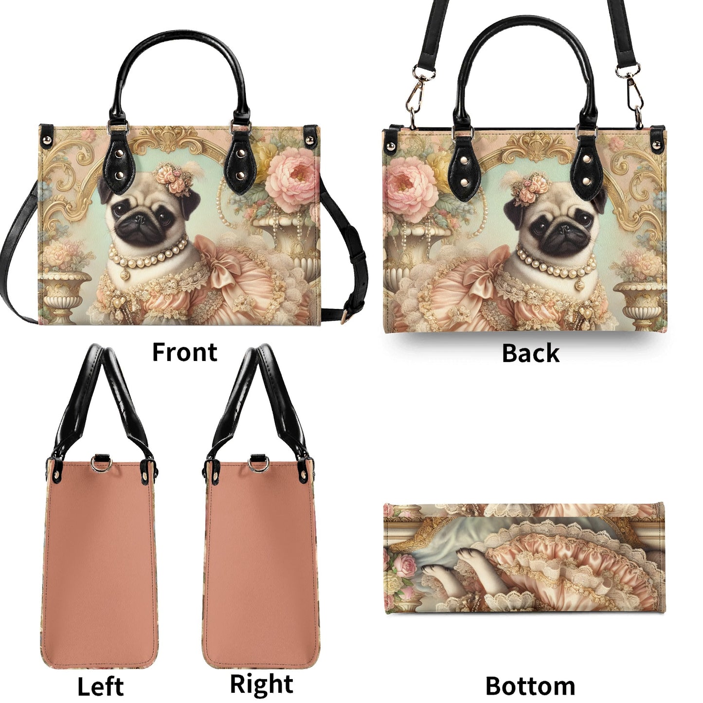 Pug Victorian Bag Handbag