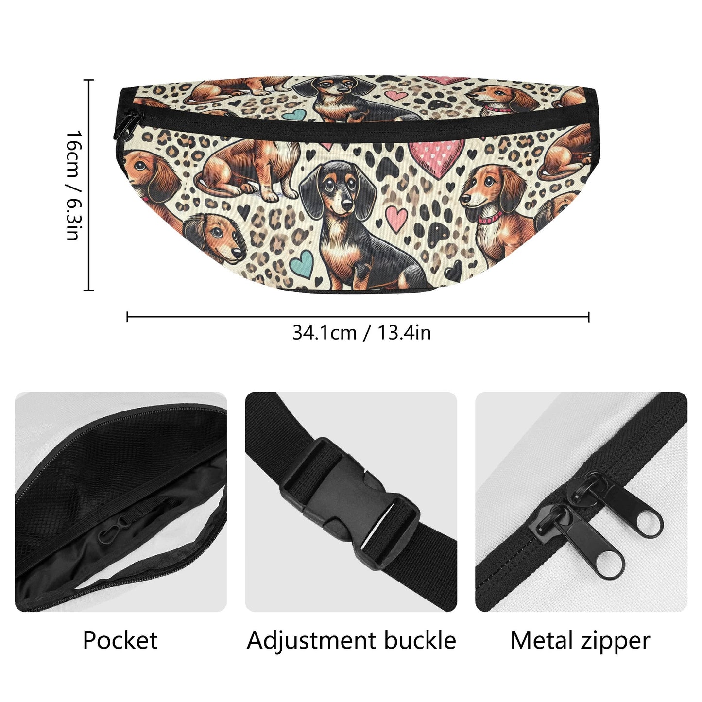 Dachshund Doxie Doxy Fanny Pack