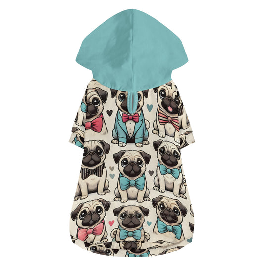 Pug Animal Clothes 4 Legs Outfit Pet Pullover Light Hoodie