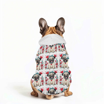 Pug Animal Clothes 4 Legs Outfit Pet Pullover Hoodie