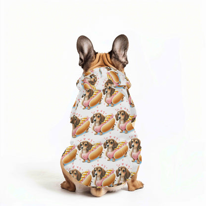 Dachshund Doxie Wiener Dog Animal Clothes 4 Legs Outfit Pet Pullover Hoodie