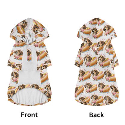 Dachshund Doxie Wiener Dog Animal Clothes 4 Legs Outfit Pet Pullover Hoodie