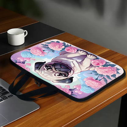 Pug Laptop Bag Sleeve - Adorable and Functional for Pet Lovers BriBeesCreations