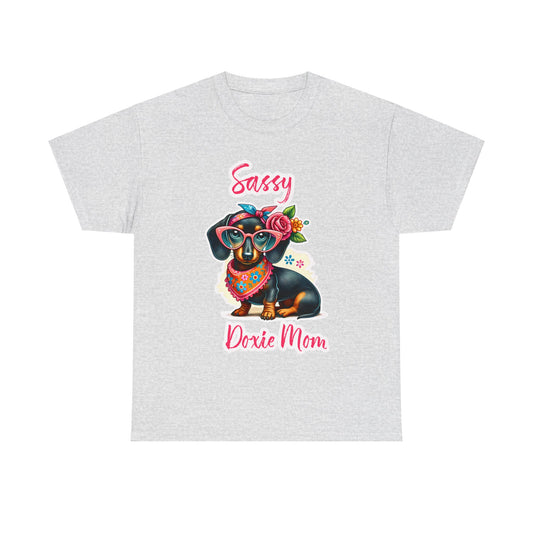 Sassy Doxie Mom Heavy Cotton Tee