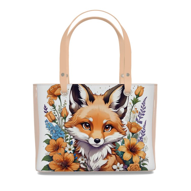 Fox Luxury  tote bag purse  Real Nappa leather Contrado