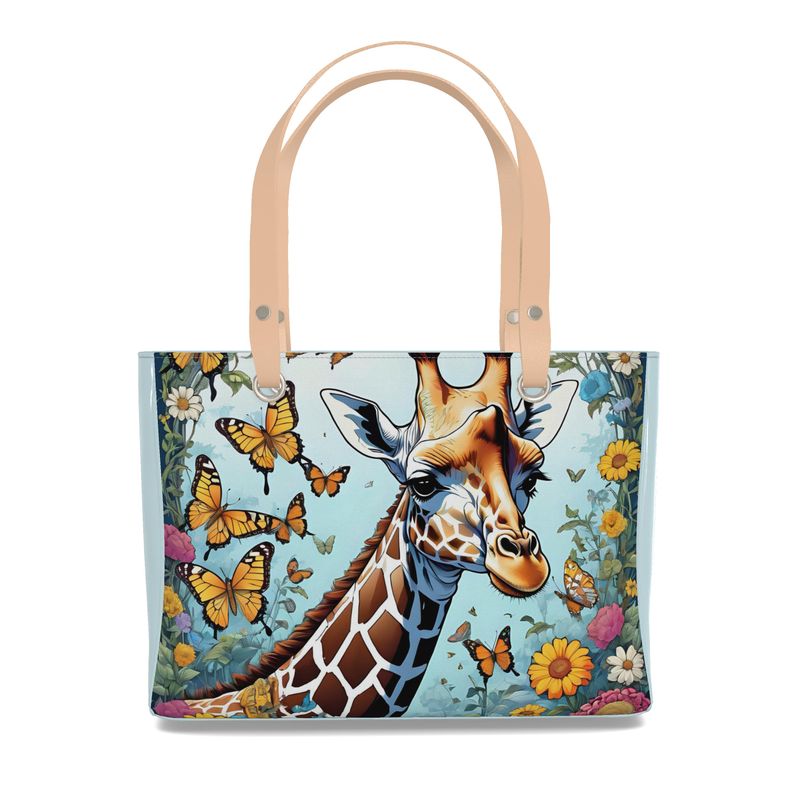 Giraffe Luxury  tote bag purse  Real Nappa leather Contrado