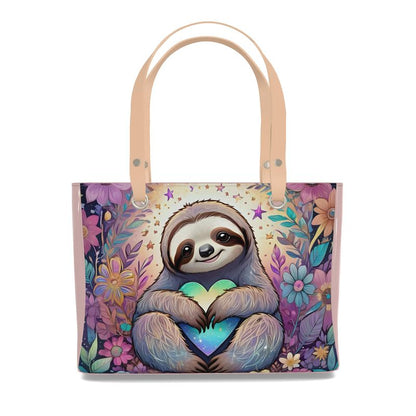 Sloth Luxury high end  tote bag purse Real Nappa leather Contrado