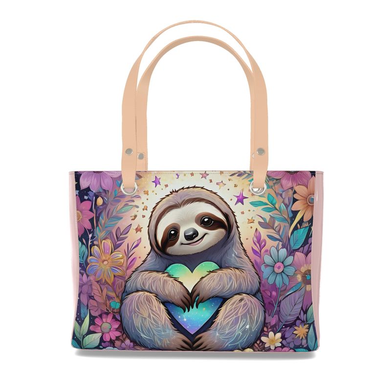 Sloth Luxury high end  tote bag purse Real Nappa leather Contrado