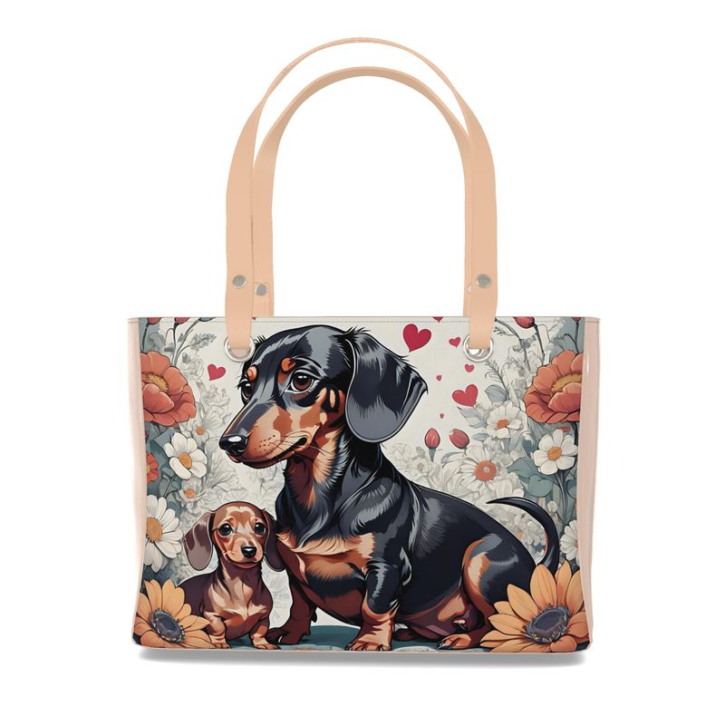 Doxie Luxury high end  tote bag purse Real Nappa leather Contrado