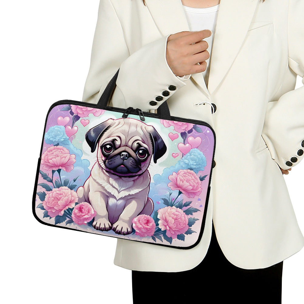 Pug Laptop Bag Sleeve - Adorable and Functional for Pet Lovers BriBeesCreations