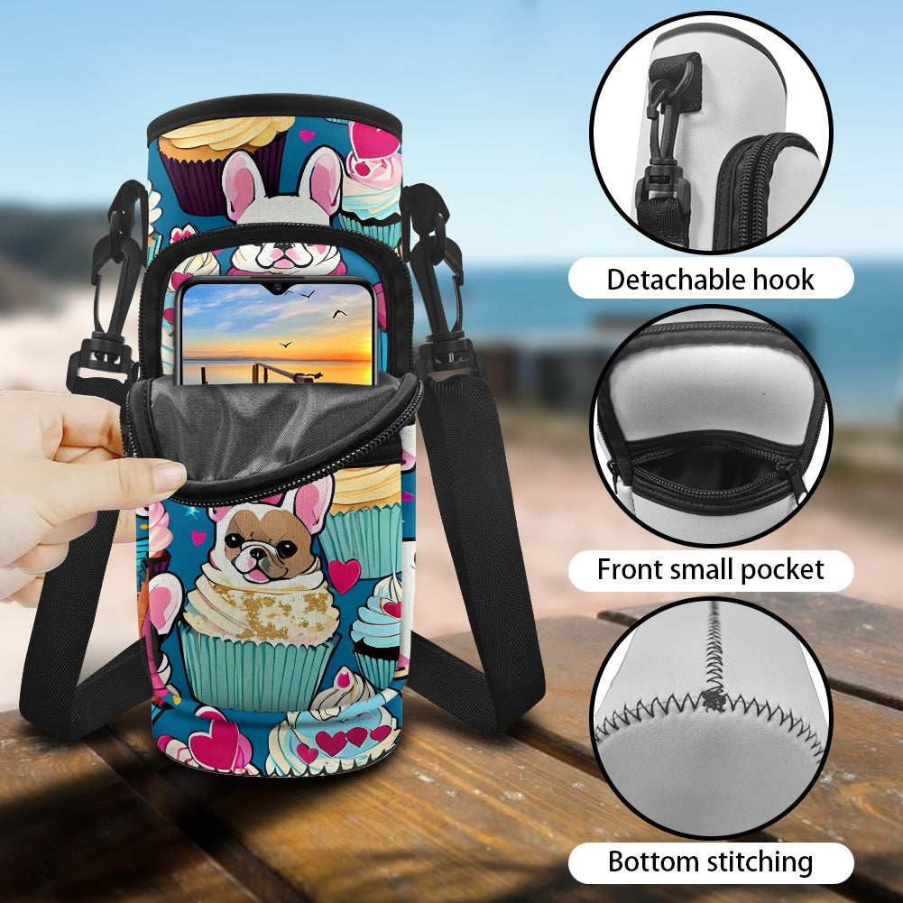 Dog Print Water Bottle Cover Sleeve Carrier - Protect Your Water Bottle on the Go BriBeesCreations