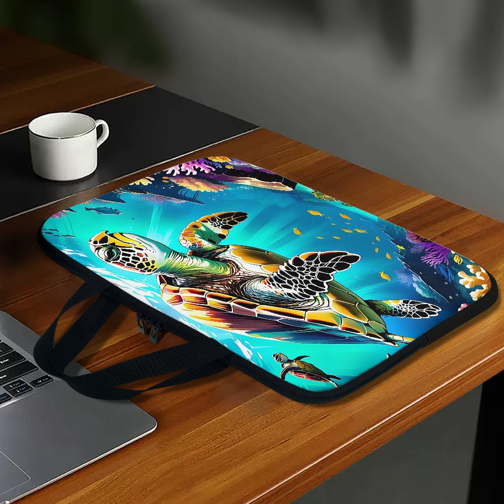 Stylish Sea Turtle Laptop Sleeve - Perfect for Carrying and Protecting Your Device BriBeesCreations