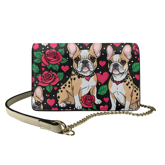 Frenchie French Bulldog square crossbody bag BriBeesCreations